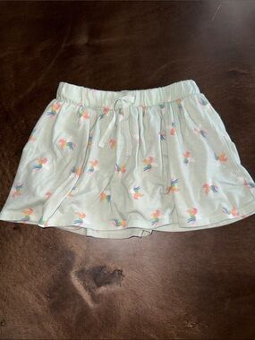 Girls Mint Unicorn Skort with Rainbow Details